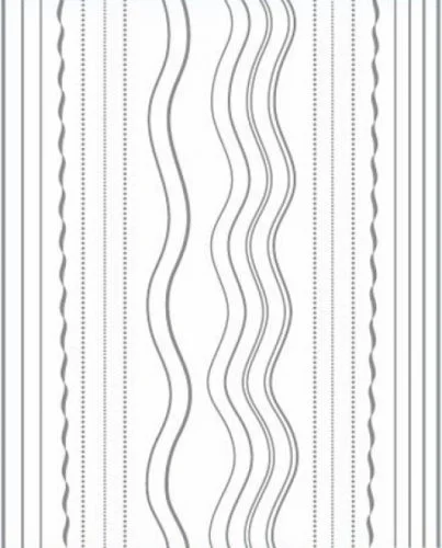 3D Metallic Nail Sticker - silber Seblstklebende Aufkleber Nagelsticker Nagelaufkleber Wellen