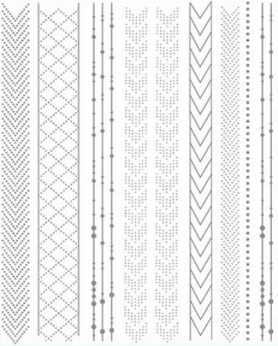 3D Metallic Nail Sticker  - silber Seblstklebende Aufkleber Nagelsticker Nagelaufkleber