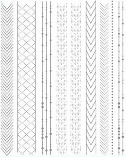 3D Metallic Nail Sticker - silber Seblstklebende Aufkleber Nagelsticker Nagelaufkleber