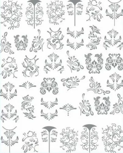 3D Metallic Nail Sticker - silber Seblstklebende Aufkleber Nagelsticker Nagelaufkleber