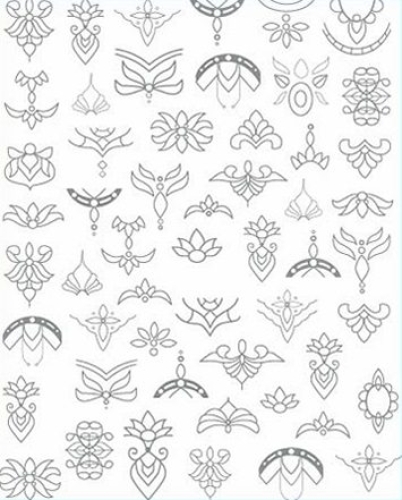 3D Metallic Nail Sticker  - silber Seblstklebende Aufkleber Nagelsticker Nagelaufkleber