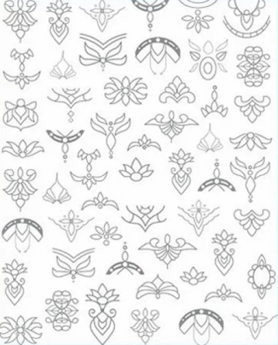 3D Metallic Nail Sticker - silber Seblstklebende Aufkleber Nagelsticker Nagelaufkleber