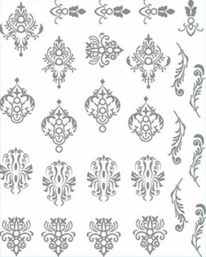 3D Metallic Nail Sticker  - silber Seblstklebende Aufkleber Nagelsticker Nagelaufkleber