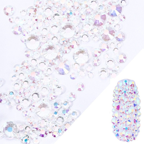 Glas Strasssteine mix rund -  Aurora AB Nageldesign Nägel Nails Nagelstudio Einleger Nailart