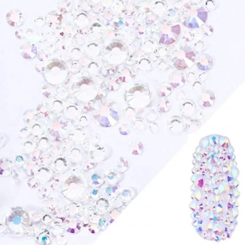 Glas Strasssteine mix rund - Aurora AB Nageldesign Nägel Nails Nagelstudio Einleger Nailart