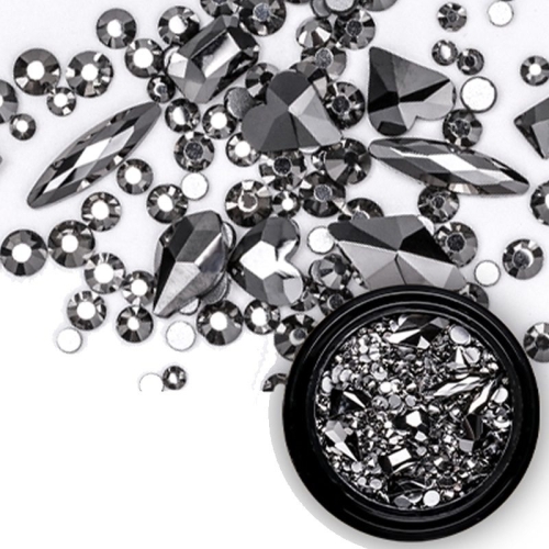 Mix - Nail Art - Strasssteine Set - black Nail Nagelstudio Nägel Nailart Nail art