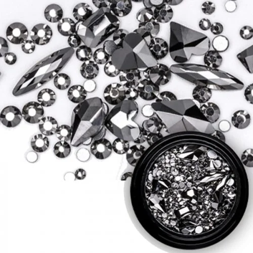 Mix - Nail Art - Strasssteine Set - black Nail Nagelstudio Nägel Nailart Nail art