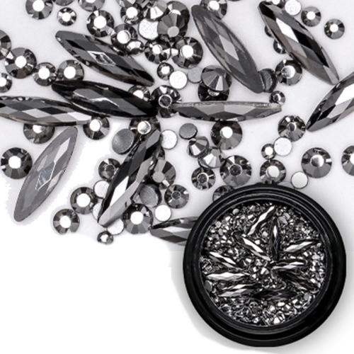 Mix - Nail Art - Strasssteine Set - black Nail Nagelstudio Nägel Nailart Nail art