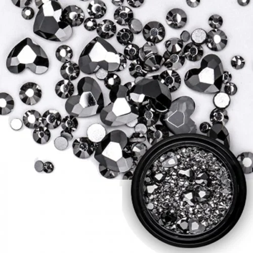 Mix - Nail Art - Strasssteine Set - black Nail Nagelstudio Nägel Nailart Nail art