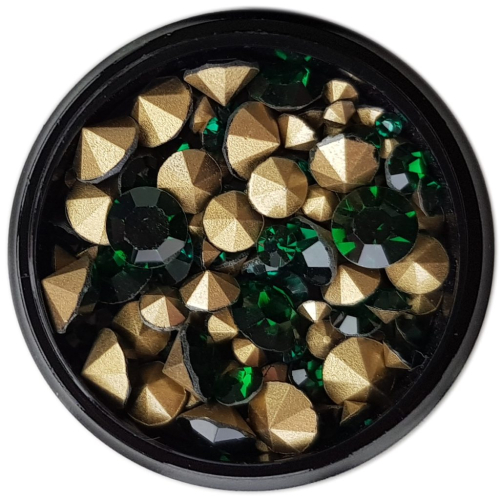 Mix - Nail Art - Strasssteine Set - Smaragd Nail Nagelstudio Nägel Nailart Nail art