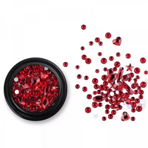 Mix - Nail Art - Strasssteine Set - Red Nail Nagelstudio Nägel Nailart Nail art