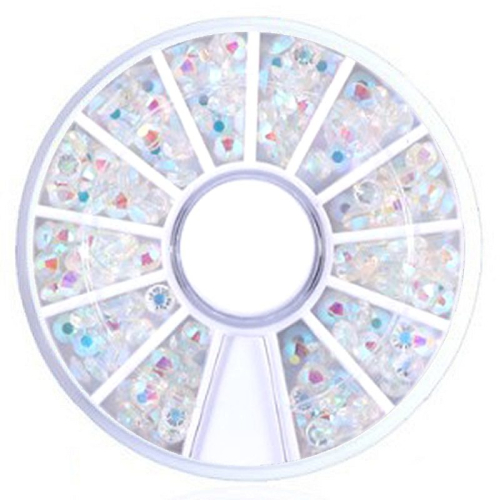 Strasssteine rund in einem Rondell -  Aurora AB Nail Nagelstudio Nägel Nailart Nail art