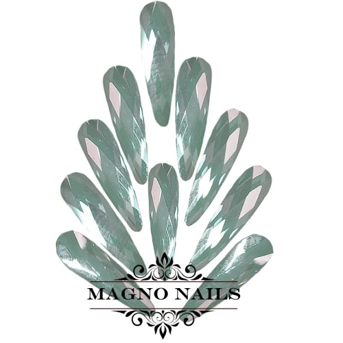 Overlay -  Glas Strasssteine - Tropfen 3 x 10mm - hellblau Nageldesign Nägel Schmuck Nails 