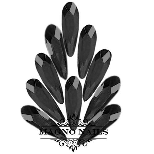 Overlay -  Glas Strasssteine - Tropfen 3 x 7mm - schwarz Nageldesign Nägel Schmuck Nails 