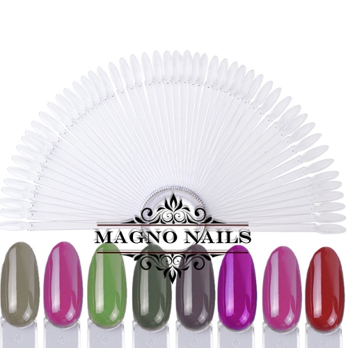 Tipfächer mit 50 Präsentations Stäbchen rund klar Nageldesign Nägel Nails Nagelstudio Nageltips Nailart