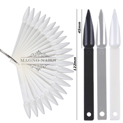 Preview: Tipfächer Stiletto mit 50 Präsentations Stäbchen