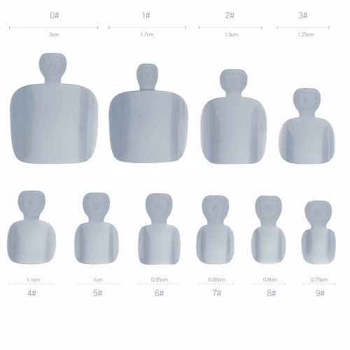 Preview: 100 x Fußnägel Tips natur in einer Box Germany