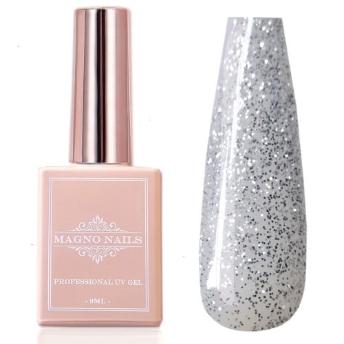 Preview: UV Gel - 6041 - Glitter Gel Lack - Crystal Silver