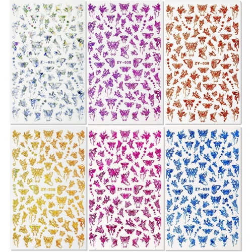 3D Nail Sticker - ZY-038 - Schmetterling Aufkleber Seblstklebende Aufkleber Nagelsticker Nagelaufkleber