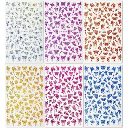 3D Nail Sticker - ZY-038 - Schmetterling Aufkleber Seblstklebende Aufkleber Nagelsticker Nagelaufkleber