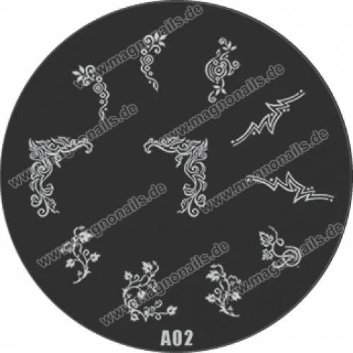 Stamping Schablone A02