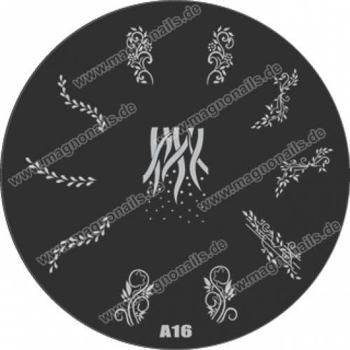 10 x Nail Art Stamping Schablonen A-Serie