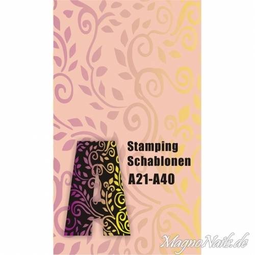 Broschüre für Nail Stamping Schablonen A21 - A40