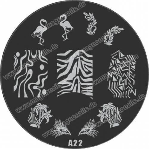 Nail Stamping Schablone A22