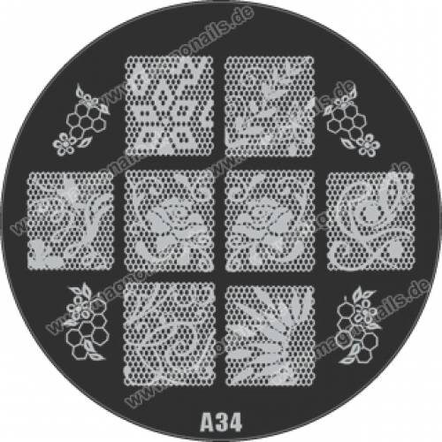 Nail Stamping Schablone A34