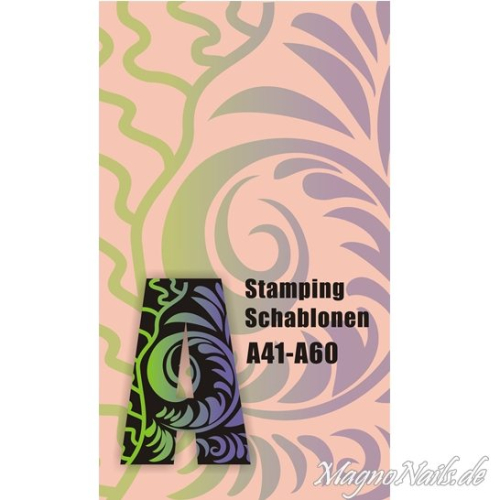 Broschüre für Nail Stamping Schablonen A41 - A60