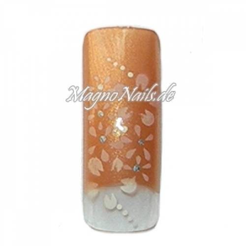 Airbrush Tips Profitips French Design Nageltips Orange braun Blumen
