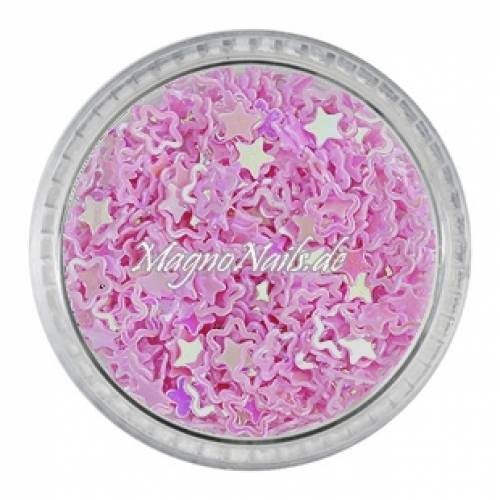 Glitter Shapes - Einlegemotive - Blumen / Sterne rosa Nail Art Nails Nagel Nögel Nailart Einleger