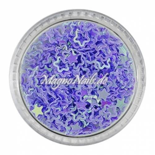 Glitter Shapes - Einlegemotive - Blumen / Sterne flieder Nail Art Nails Nagel Nögel Nailart Einleger