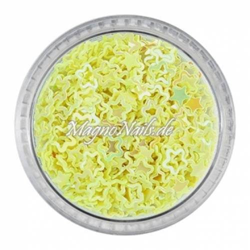 Glitter Shapes - Einlegemotive - Blumen / Sterne gelb Nail Art Nails Nagel Nögel Nailart Einleger
