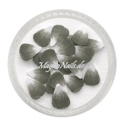 Einlegemotive - Fimo Shapes - Blüte grau Nail Art Nails Nagel Nögel Nailart