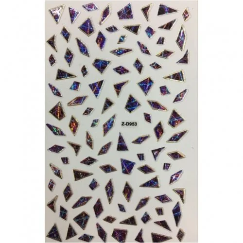 3D Broken Glas Nail Sticker Selbstklebende Aufkleber Nagelaufkleber Nagelsticker