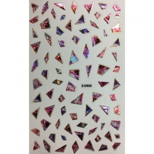 3D Broken Glas Nail Sticker Selbstklebende Aufkleber Nagelaufkleber Nagelsticker