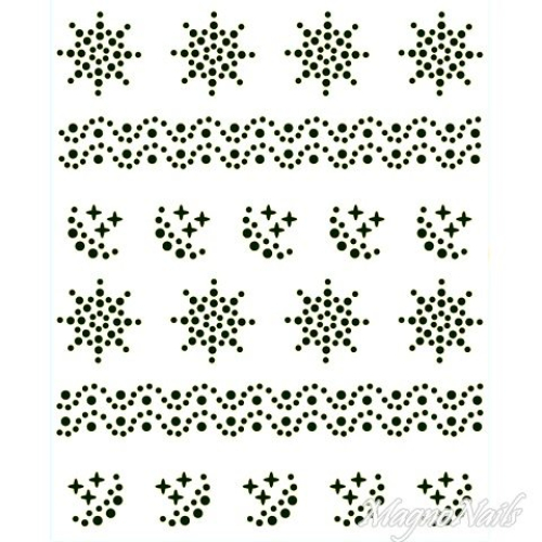 Crystal Nail Sticker - Bindis - schwarz Strasssteine Strass Aufkleber selbstklebende Nailart Nail art