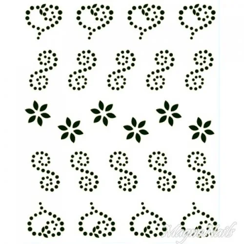 Crystal Nail Sticker - Bindis - schwarz Strasssteine Strass Aufkleber selbstklebende Nailart Nail art