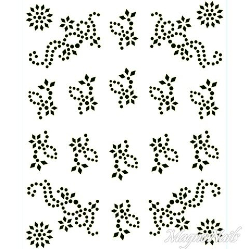 Crystal Nail Sticker - Bindis - schwarz Strasssteine Strass Aufkleber selbstklebende Nailart Nail art