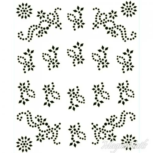 Crystal Nail Sticker - Bindis - schwarz Strasssteine Strass Aufkleber selbstklebende Nailart Nail art