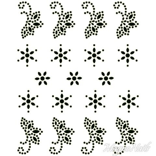 Crystal Nail Sticker - Bindis - schwarz Strasssteine Strass Aufkleber selbstklebende Nailart Nail art