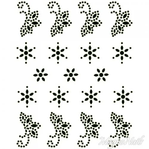 Crystal Nail Sticker - Bindis - schwarz Strasssteine Strass Aufkleber selbstklebende Nailart Nail art