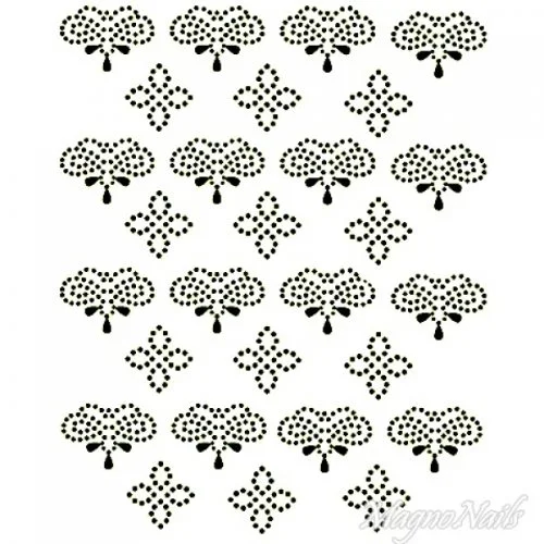 Crystal Nail Sticker - Bindis - schwarz Strasssteine Strass Aufkleber selbstklebende Nailart Nail art