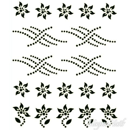 Crystal Nail Sticker - Bindis - schwarz Strasssteine Strass Aufkleber selbstklebende Nailart Nail art