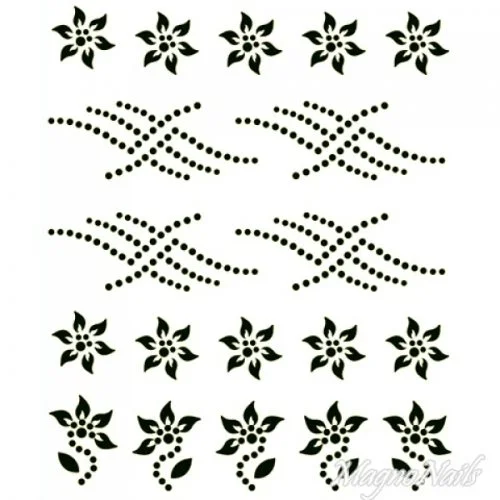 Crystal Nail Sticker - Bindis - schwarz Strasssteine Strass Aufkleber selbstklebende Nailart Nail art