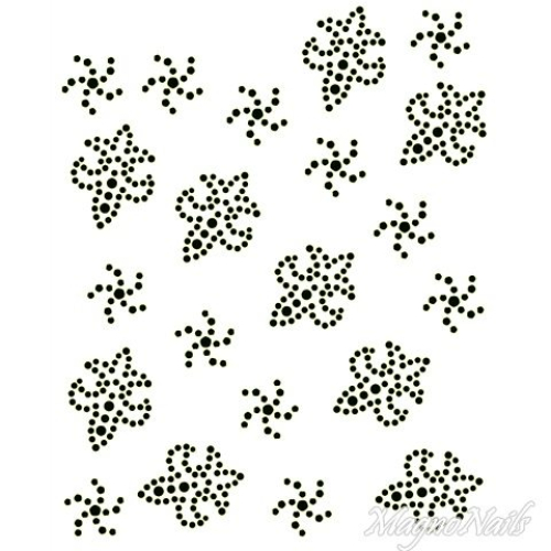 Crystal Nail Sticker - Bindis - schwarz Strasssteine Strass Aufkleber selbstklebende Nailart Nail art