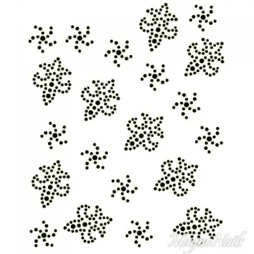 Crystal Nail Sticker - Bindis - schwarz Strasssteine Strass Aufkleber selbstklebende Nailart Nail art