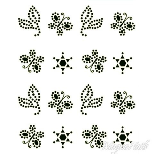 Crystal Nail Sticker - Bindis - schwarz Strasssteine Strass Aufkleber selbstklebende Nailart Nail art