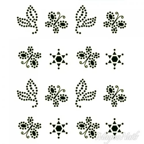 Crystal Nail Sticker - Bindis - schwarz Strasssteine Strass Aufkleber selbstklebende Nailart Nail art